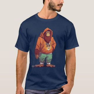 Camisa do Macaco de Rua Orangotango Street Art Rap