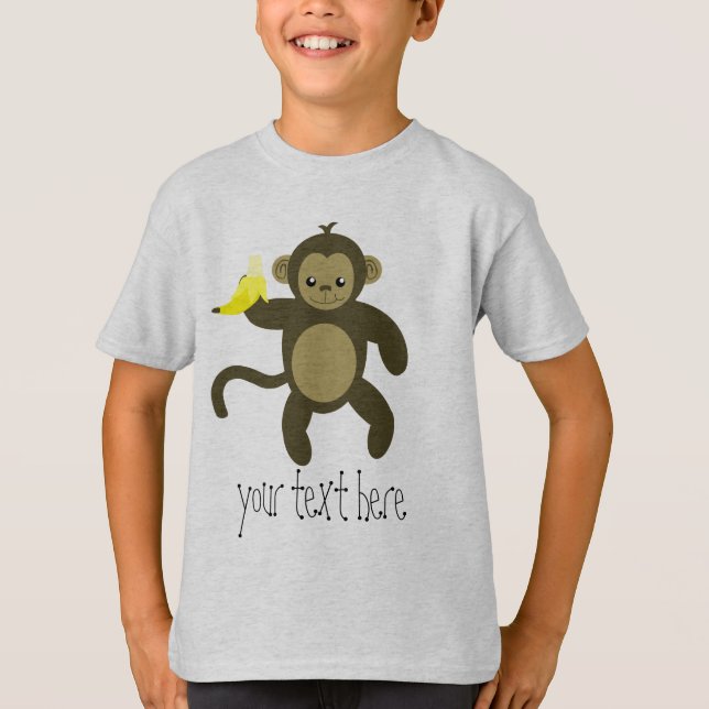 camisa do macaco do kawaii (Frente)