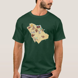 camisa do mapa arábico saudita