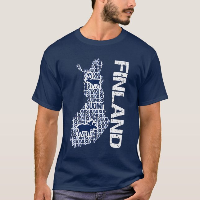 Camisa do MAPA de FINLANDIA - escolha o estilo & a (Frente)