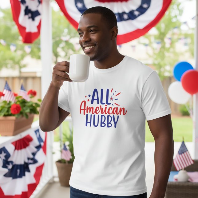 Camisa do Marido Totalmente Americano 4 de Julho (Criador carregado)