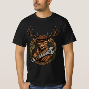 Camisa do Mecânico de Veado Stag - Chave de Garage