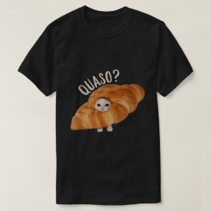 Camisa do Meme do Gato Croissant para Amantes de C