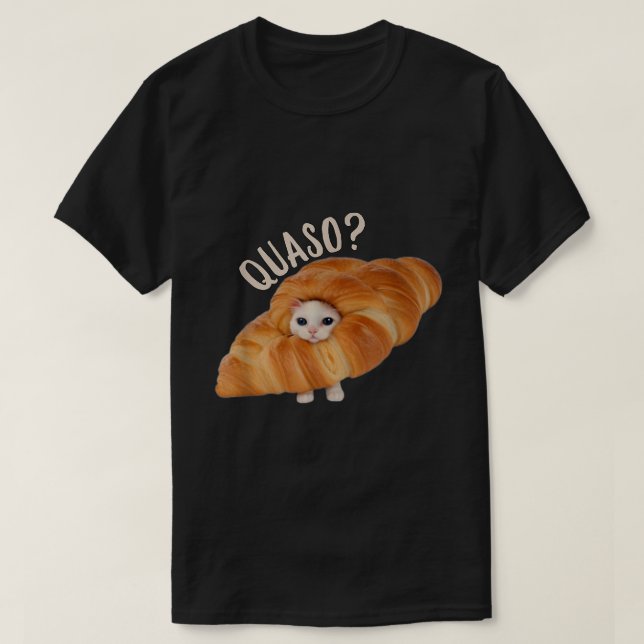 Camisa do Meme do Gato Croissant para Amantes de C (Frente do Design)