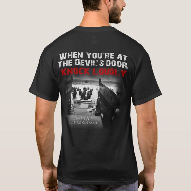Camisa do memorial do dia D da porta do diabo (Verso)