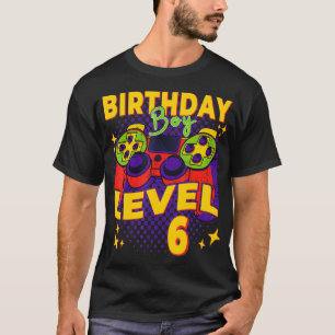 Camisa do menino de aniversário de 6 anos jogador