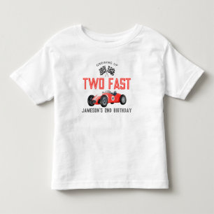 Camisa do Menino de Aniversário Rápido Dois Carro 