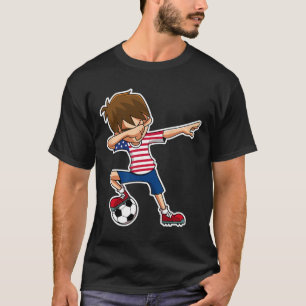 Camisa do Menino de Futebol Americano Dabbing EUA
