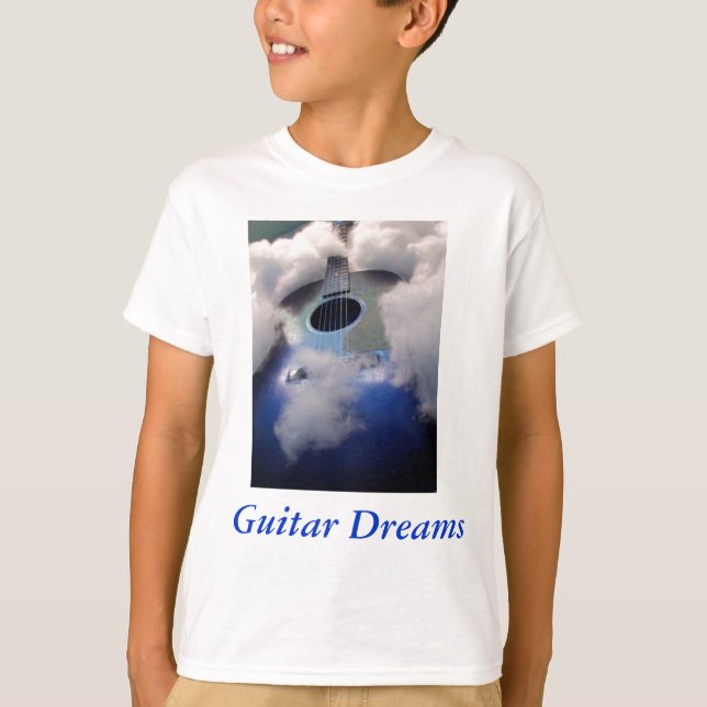 camisa do menino de sonhos da guitarra (Frente)