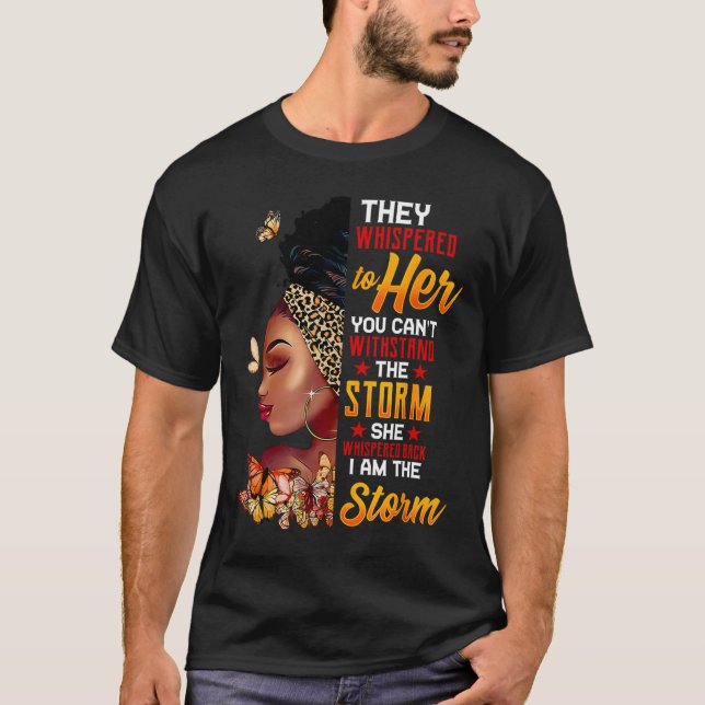 Camisa do Mês da História Negra Mulher Africana Af (Frente)