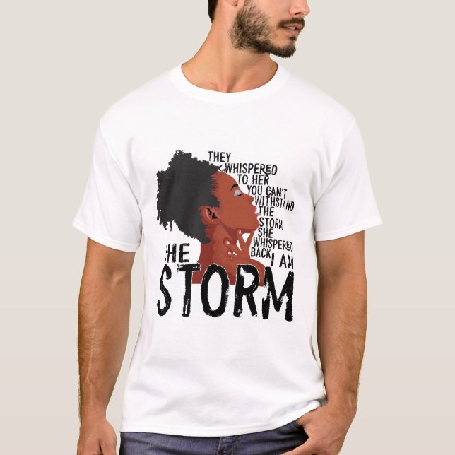 Camisa do Mês da História Negra Mulher Africana Af (Frente)