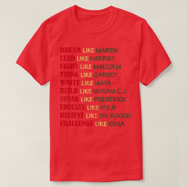 Camisa do mês da história negra para mulheres (Frente do Design)
