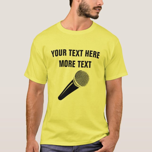 Camisa do microfone t para o partido do canto da (Frente)