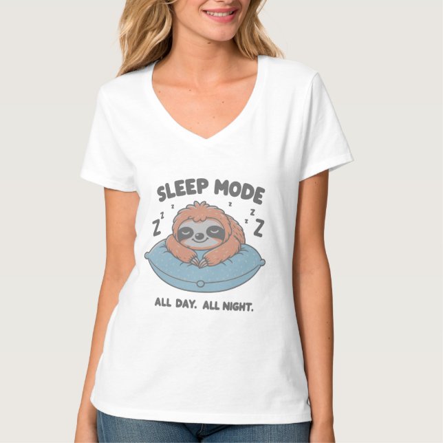 Camisa Do Modo De Sono, Camisa T Engraçada (Frente)