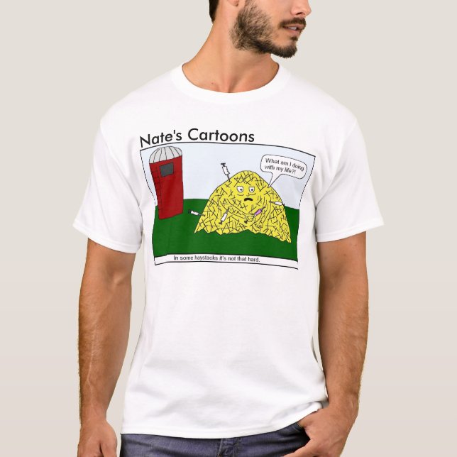 Camisa do monte de feno dos desenhos animados de (Frente)