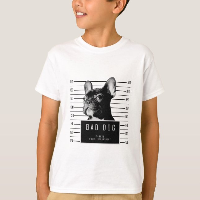 Camisa do Mugshot do buldogue francês (Frente)