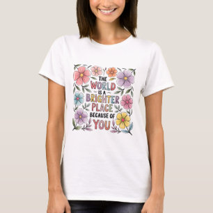 Camisa do Mundo Brigher   Teto Floral de Saúde Men