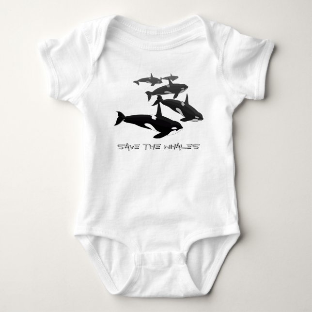 Camisa do músculo da baleia da orca da camisa da (Frente)