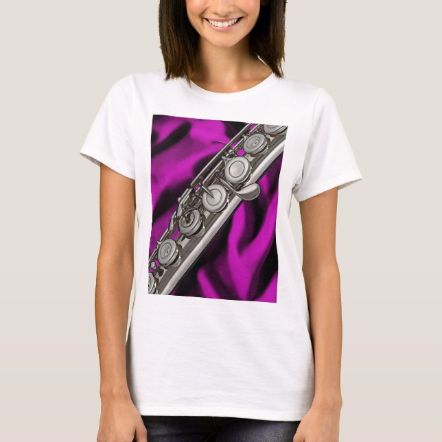 Camisa do músico T da flauta ou do Flutist (Frente)