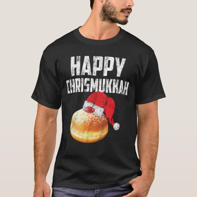 Camisa do Natal de Chrismukkah Hanukkah Chanukah (Frente)