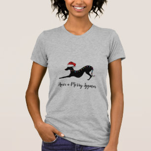 Camisa do Natal do galgo italiano. T-shirt