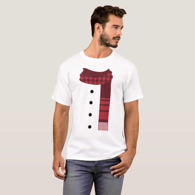 Camisa do Natal do inverno do boneco de neve dos (Frente Completa)