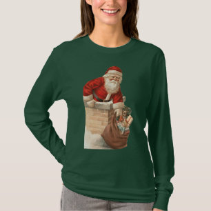 Camisa do Natal do papai noel do Victorian