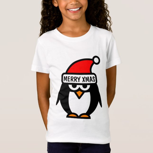 Camisa do Natal t com desenhos animados engraçados (Frente)