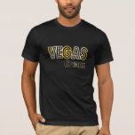 Camisa do noivo de Vegas<br><div class="desc">O ouro elegante e o famoso preto da celebridade denominam o T de Las Vegas para o noivo que ama party em Vegas!  Mais estilos da camisa disponíveis.   T-shirt disponíveis para o partido nupcial do todo.</div>