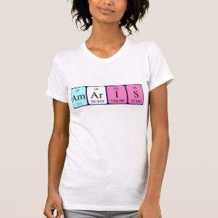 Camisa do nome da mesa periódica de Amaris