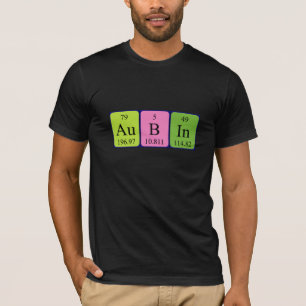 Camisa do nome da mesa periódica de Aubin