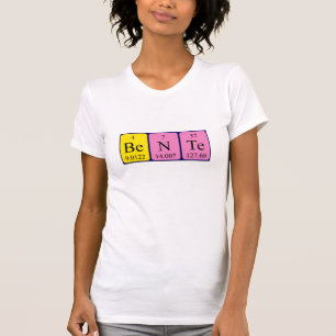Camisa do nome da mesa periódica de Bente