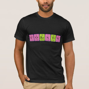 Camisa do nome da mesa periódica de Corentin