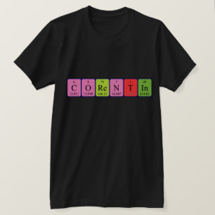 Camisa do nome da mesa periódica de Corentin