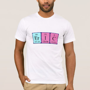 Camisa do nome da mesa periódica de Eric