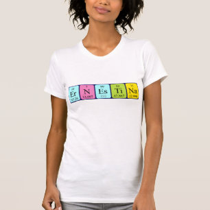 Camisa do nome da mesa periódica de Ernestina