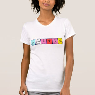 Camisa do nome da mesa periódica de Ernestina