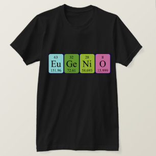 Camisa do nome da mesa periódica de Eugenio