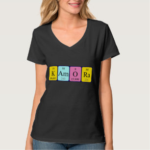 Camisa do nome da mesa periódica de Kamora