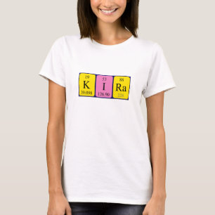 Camisa do nome da mesa periódica de Kira