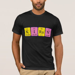 Camisa do nome da mesa periódica de Kiran