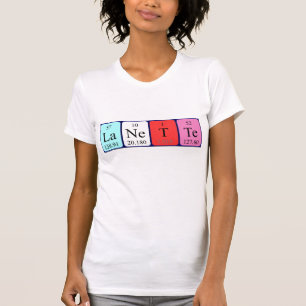 Camisa do nome da mesa periódica de Lanette