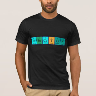 Camisa do nome da mesa periódica de Princeton
