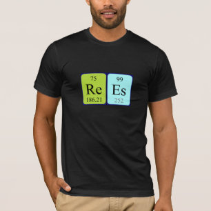 Camisa do nome da mesa periódica de Rees