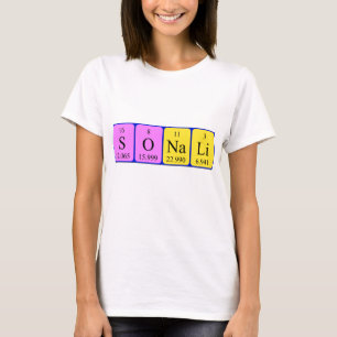 Camisa do nome da mesa periódica de Sonali