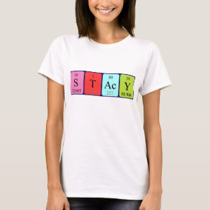 Camisa do nome da mesa periódica de Stacy
