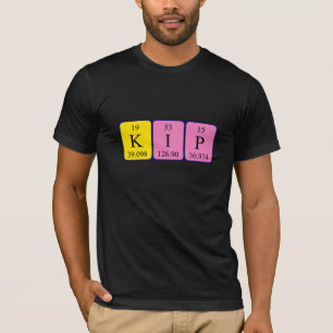 Camisa do nome da mesa periódica do Kip