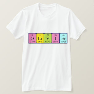 Camisa do nome da mesa periódica Olivier