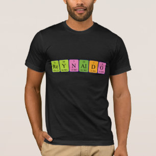 Camisa do nome da mesa periódica Reynaldo