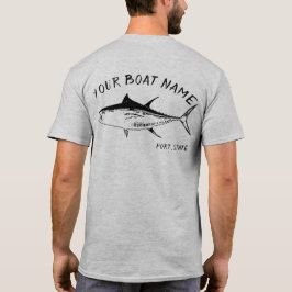 Camisa do nome do barco de atum